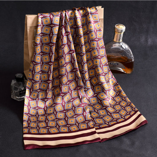 Bufanda Larga de Seda Doble Capa para Hombre - Elegancia y Confort - Image 121