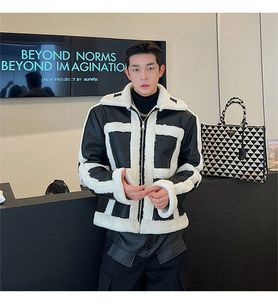 Chaqueta de Piel Fusión Francesa y Estilo Coreano - Image 6