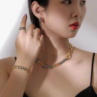 Juego de Aretes y Collar de Diamantes Estilo Coreano - Image 14