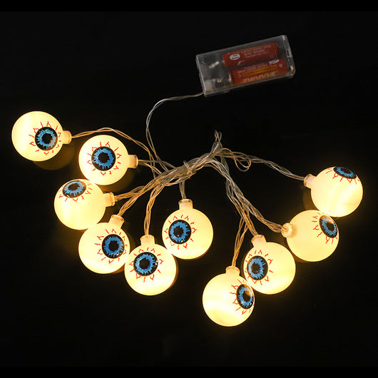 Guirnalda LED de Ojos de Fantasma 10 Piezas - Luces Cálidas, Frías y Multicolor para Halloween - Image 10