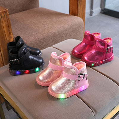 Botas de Nieve para Bebé con Luces LED y Forro de Algodón Suave - Image 2