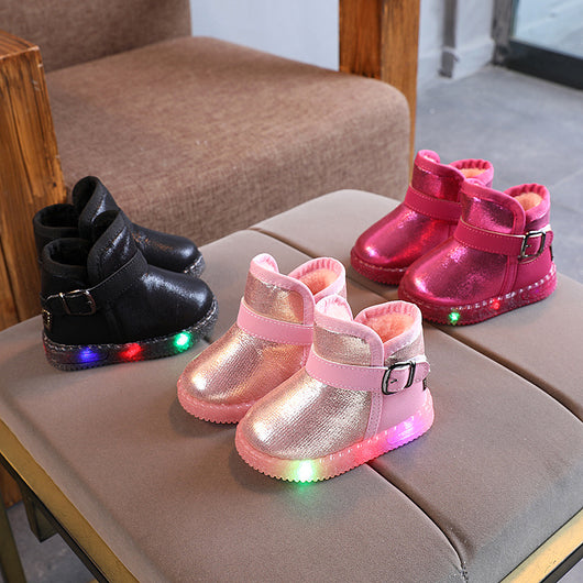 Botas de Nieve para Bebé con Luces LED y Forro de Algodón Suave - Image 2