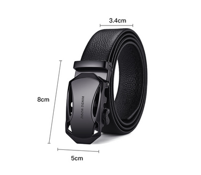 Cinturón de Cuero para Hombre con Hebilla Automática Ejecutiva - Image 2