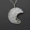 Natural Crystal Moon Pendant Blanco