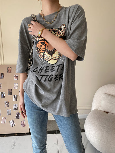 Camiseta de Algodón Peinado con Hombro Caído - Image 13