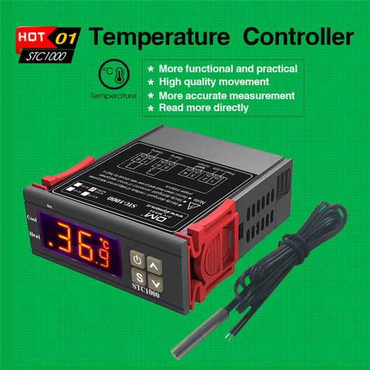 Controlador de Temperatura STC-1000 para Acuarios e Incubadoras