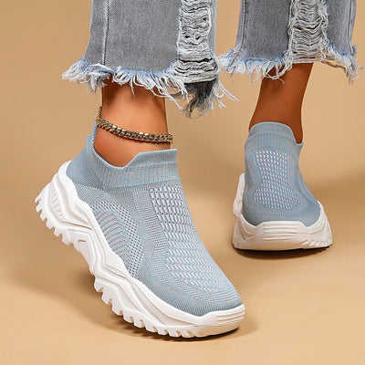 Zapatos Deportivos Deslizables con Calcetín Tejido Transpirable para Mujer - Image 3