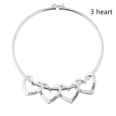 Pulsera Curved Peach Heart con Piercing - Image 24