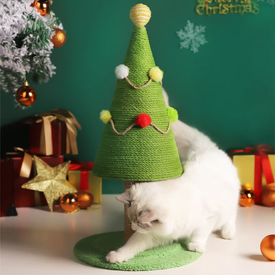 Árbol Rascador Minimalista Navideño para Gatos