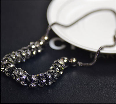 Collar de Zafiro Negro y Diamante Azul Redondo - Image 6
