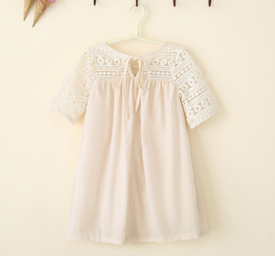 Blusa de Encaje Crochet con Mangas Plisadas de Cinco Puntas - Image 12