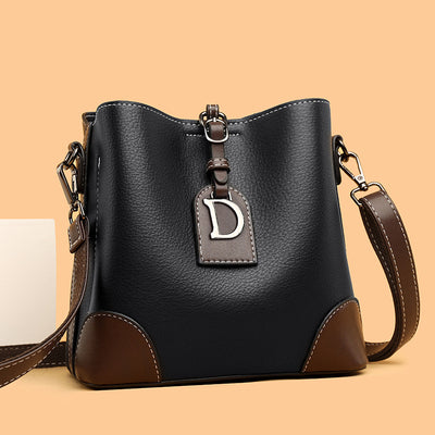 Bolso de Cuero Retro Estilo Bucket - Bandolera Suave y Versátil - Image 2