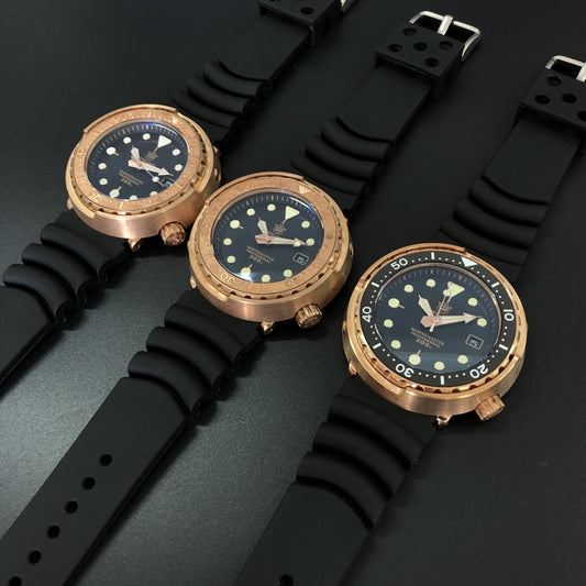 Reloj de Buceo Mecánico Bronce Estaño 300m