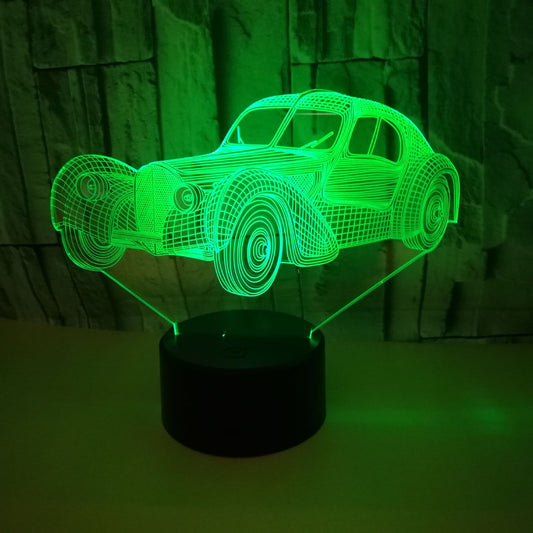 Luz Nocturna 3D USB para Auto - Diseño Clásico