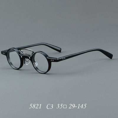 Gafas Retro Marco Redondo Pequeño Estilo Japonés - Image 15