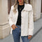 Cardigan de Solapa Grande con Felpa Doble Cara para Mujer