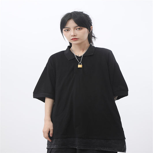 Camisa Manga Corta Básica Suelta - Estilo Moderno y Versátil - Image 7