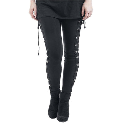Leggings Ajustados Elásticos con Encaje y Cordones - Pantalones Casuales Versátiles - Image 3