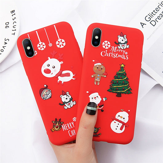 Funda Navideña para iPhone - Diseño Santa Claus y Reno - Image 2