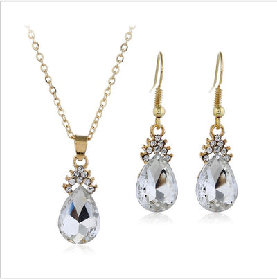 Conjunto de Collar y Aretes de Cristal Diamante para Mujer - Image 9