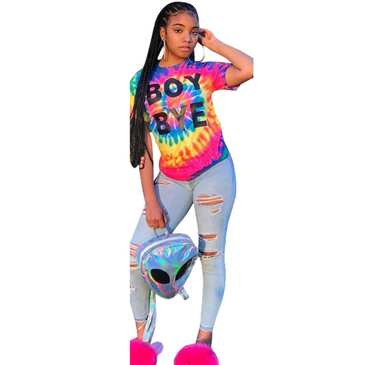 Playera Estampada con Letras Posicionadas - Diseño Graffiti Europa América