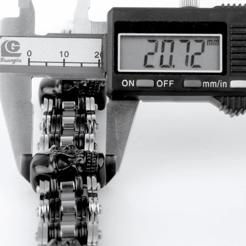 Pulsera de Acero Inoxidable con Calavera - Image 2