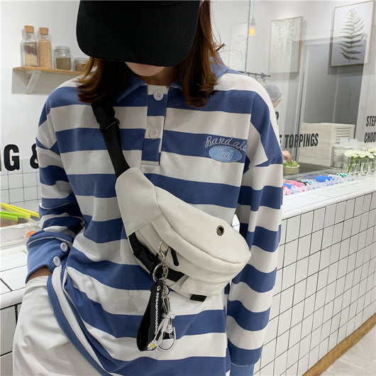 Bolsa Mensajero Harajuku Estilo Coreano para Estudiantes - Lienzo Resistente - Image 9