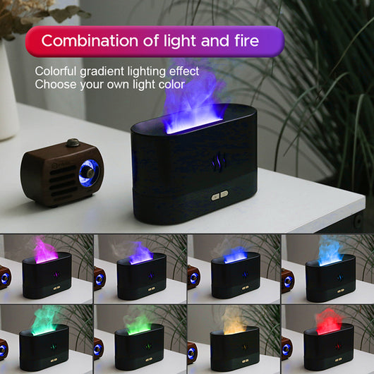 Difusor Ultrasónico con Efecto Llama LED RGB y Aromaterapia - Image 2