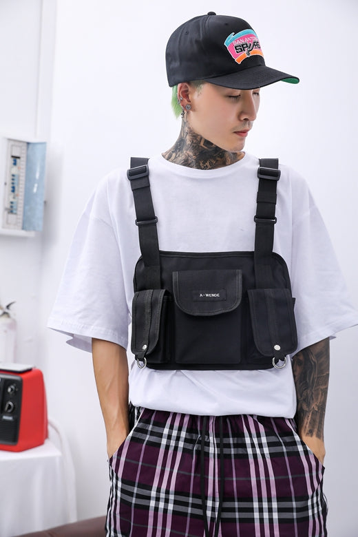 Chaleco Táctico Multi-Bolsillo con Bolsa Pecho - Estilo Urban Streetwear
