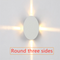 Modern Simple Square Round LED Aluminum Wall Light Warm Round 6 W