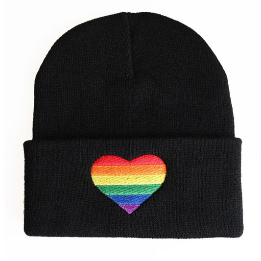 Gorro Tejido con Bordado Love Colorido para Hombres y Mujeres LGBTQ+