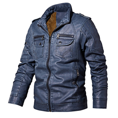 Chaqueta de Motociclista Casual de Invierno con Forro Polar para Hombre - Image 23