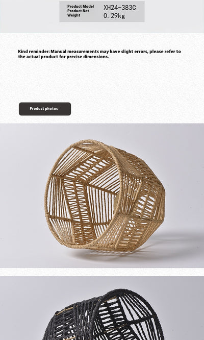 Lámpara Colgante Tejida a Mano con Cordón de Papel - Diseño Artesanal Creativo - Image 12