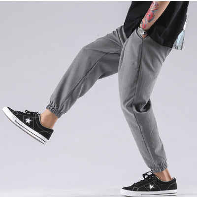 Pantalones Casuales Hombre Corte Suelto Tendencia Harlan Color Sólido - Image 14