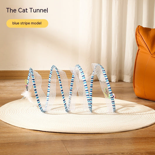 Túnel Plegable para Gatos con Juguete Ratón - Juguete Interactivo S Type - Image 9