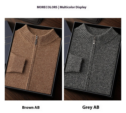 Abrigo de Cuello Alto en Cashmere para Hombre - Otoño e Invierno - Image 21