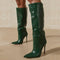 Botas de Tacón Stiletto Punta Afilada Talla Grande para Mujer