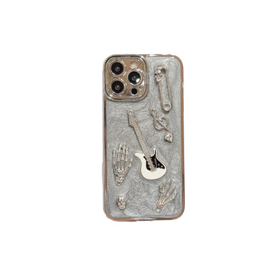 Funda Protectora para Celular Gris Cemento con Acabado Electrochapado - Image 6