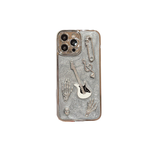 Funda Protectora para Celular Gris Cemento con Acabado Electrochapado - Image 6