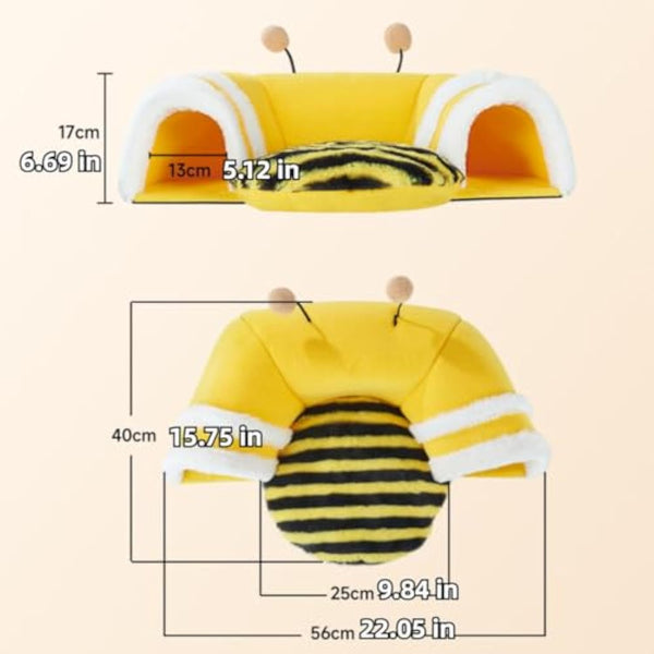 Túnel Cama Escondite Forma de Abeja para Conejos y Roedores