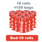 Rojo 1 10 Piezas