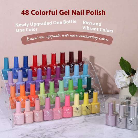 Kit Completo de 48 Colores de Esmalte Gel UV para Uñas