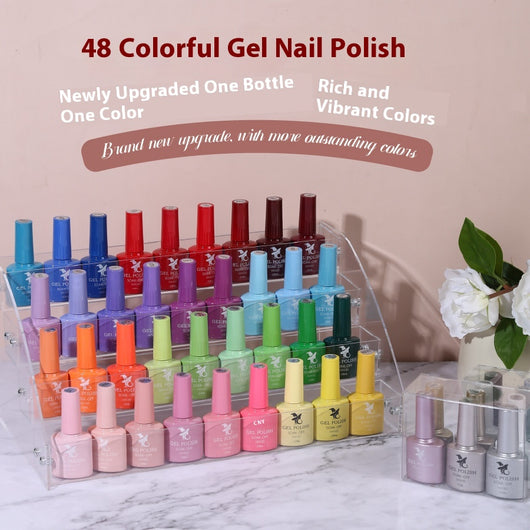 Kit Completo de 48 Colores de Esmalte Gel UV para Uñas