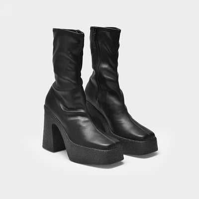 Botas Retro de Tacón Alto para Primavera y Otoño - Image 10