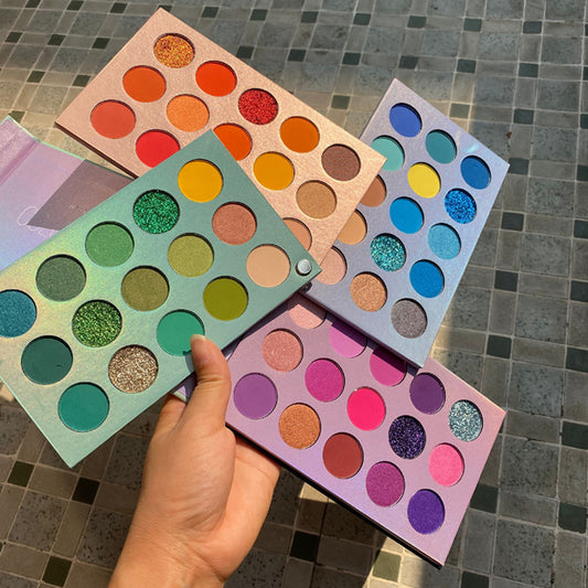 Paleta de Sombras Ojos Azul Perlado y Verde con Lentejuelas - Image 2
