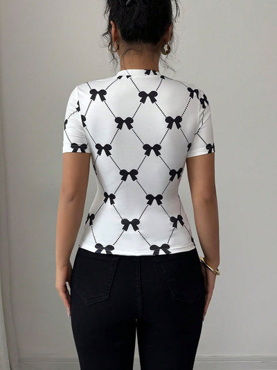 Blusa Elegante Ajustada de Seda de Leche con Elastano - Image 13