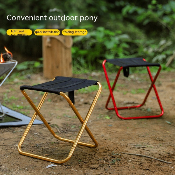 Taburete Plegable de Aluminio para Exterior