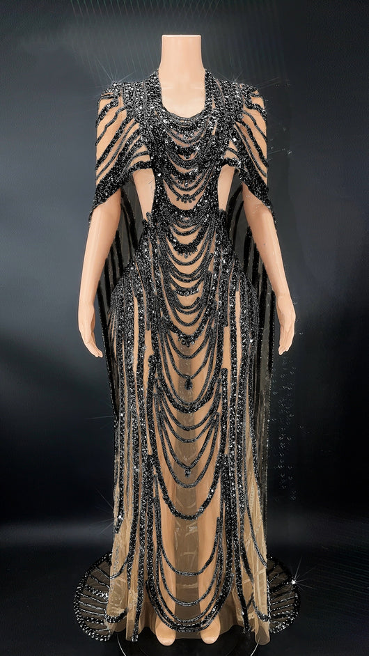 Vestido de Noche Elegante con Lentejuelas Brillantes - Image 10