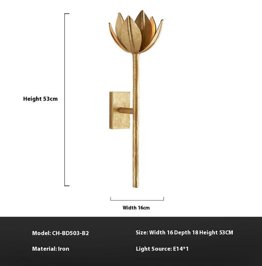Lámpara de Pared Floral Montaje Suave para Escaleras Modernas - Image 12