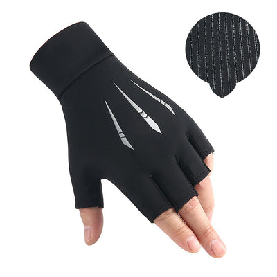Guantes Protectores Ice Silk Medio Dedo para Hombre Verano Transpirables Secado Rápido - Image 4